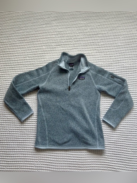 Patagonia Other - Patagonia Girls Better Sweater Quarter 1/4 Zip Fleece Ice Light Blue Size L (12)